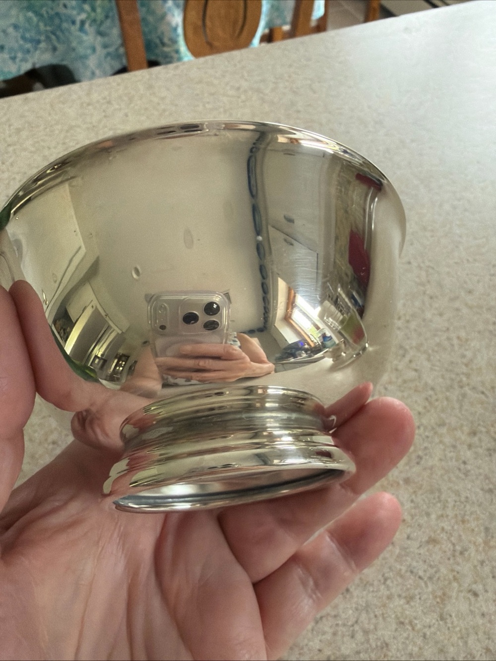 Vintage Silver Plate Paul Revere Serving Bowl small 3.78 inches - Picture 6 of 11
